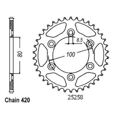 Rozeta pro Rieju 50 Spike
